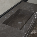 HANDCRAFTED CUSTOM PIETRA GREY MARBLE SINK (NS-081)
