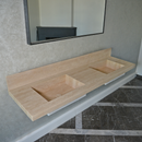 CUSTOM HANDCRAFTED TRAVERTINE DOUBLE SINK (TR-116)