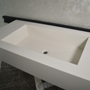 HANDCRAFTED INFINITY ABSOLUTE WHITE ENGINEERED PORCELAIN SINK (ES-062)