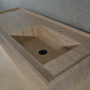 Handcrafted Custom Travertine Sink (TR-087)
