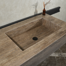 CUSTOM HANDCRAFTED SILVER TRAVERTINE SINK (TR-081)