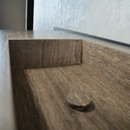 CUSTOM HANDCRAFTED SILVER TRAVERTINE SINK (TR-081)