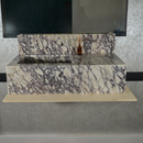 HANDCRAFTED CUSTOM CALACATTA VIOLA MARBLE SINK (NS-096)