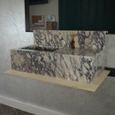HANDCRAFTED CUSTOM CALACATTA VIOLA MARBLE SINK (NS-096)