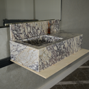 HANDCRAFTED CUSTOM CALACATTA VIOLA MARBLE SINK (NS-096)