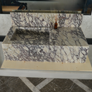 HANDCRAFTED CUSTOM CALACATTA VIOLA MARBLE SINK (NS-096)