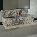 HANDCRAFTED CUSTOM CALACATTA VIOLA MARBLE SINK (NS-096)