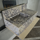 HANDCRAFTED CUSTOM CALACATTA VIOLA MARBLE SINK (NS-096)