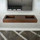 CUSTOM INFINITY – METAL CORTEN ENGINEERED PORCELAIN DOUBLE SINK (ES-083)