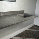 HANDCRAFTED PIETRA GREY HIGH ENGINEERED PORCELAIN DOUBLE SINK (ES-095)
