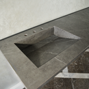 HANDCRAFTED PIETRA GREY HIGH ENGINEERED PORCELAIN DOUBLE SINK (ES-095)