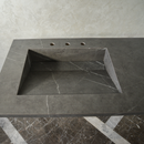 HANDCRAFTED PIETRA GREY HIGH ENGINEERED PORCELAIN DOUBLE SINK (ES-095)