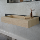 HANDCRAFTED CUSTOM TRAVERTINE SINK (TR-060)
