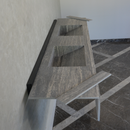HANDCRAFTED INFINITY TRAVERTINO GREY HIGH ENGINEERED STONE SINK (ES-104)