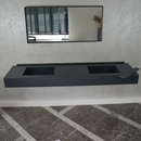 HANDCRAFTED INFINITY TOTAL BLACK HIGH ENGINEERED PORCELAIN DOUBLE SINK (ES-093)