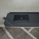 HANDCRAFTED INFINITY TOTAL BLACK HIGH ENGINEERED PORCELAIN DOUBLE SINK (ES-093)