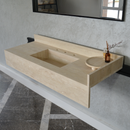 HANDCRAFTED CUSTOM TRAVERTINE SINK (TR-092)