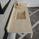 HANDCRAFTED CUSTOM TRAVERTINE SINK (TR-092)