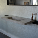 HANDCRAFTED CUSTOM TUNDRA GREY MARBLE SINK (NS-097)