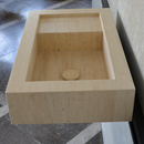 HANDCRAFTED CUSTOM TRAVERTINE SINK (TR-056)