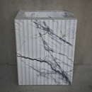 HANDCRAFTED CUSTOM PEDESTAL LILAC MARBLE SINK (NS-220)