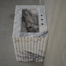 HANDCRAFTED CUSTOM PEDESTAL LILAC MARBLE SINK (NS-220)