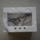 HANDCRAFTED CUSTOM PEDESTAL LILAC MARBLE SINK (NS-220)