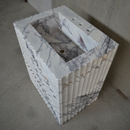HANDCRAFTED CUSTOM PEDESTAL LILAC MARBLE SINK (NS-220)
