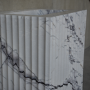HANDCRAFTED CUSTOM PEDESTAL LILAC MARBLE SINK (NS-220)