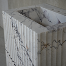 HANDCRAFTED CUSTOM PEDESTAL LILAC MARBLE SINK (NS-220)