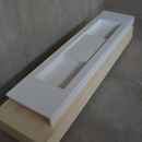 HANDCRAFTED CUSTOM WHITE QUARTZ DOUBLE SINK (QU-121)