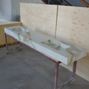HANDCRAFTED CALACATTA HERMITAGE MATTE HIGH ENGINEERED PORCELAIN DOUBLE SINK (ES-146)