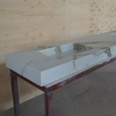 HANDCRAFTED CALACATTA HERMITAGE MATTE HIGH ENGINEERED PORCELAIN DOUBLE SINK (ES-146)