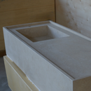 HANDCRAFTED CUSTOM TRAVERTINE SINK (TR-116)