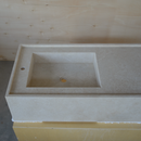 HANDCRAFTED CUSTOM TRAVERTINE SINK (TR-116)