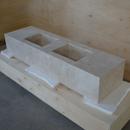 HANDCRAFTED CUSTOM HERA BEIGE MARBLE DOUBLE SINK (NS-114)
