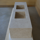 HANDCRAFTED CUSTOM HERA BEIGE MARBLE DOUBLE SINK (NS-114)