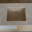 HANDCRAFTED CUSTOM HERA BEIGE MARBLE DOUBLE SINK (NS-114)