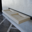HANDCRAFTED INFINITY CHIANCA DI OSTUNI HIGH ENGINEERED PORCELAIN DOUBLE SINK (ES-053)