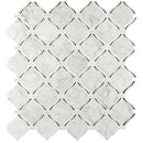 Danza arabesque 10.19X10.94 Polished marble mesh mounted mosaic tile SMOT-DANARA-POL8MM product shot multiple tiles top view