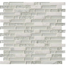 Delano blanco 11.87X11.87 glass stone mesh mounted mosaic tile SMOT-SGLS-DELBLA6MM product shot multiple tiles close up view