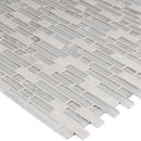 Delano blanco 11.87X11.87 glass stone mesh mounted mosaic tile SMOT-SGLS-DELBLA6MM product shot profile view