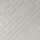 Dove gray beveled 12x12 glossy ceramic meshmounted mosaic wall tile  msi collection SMOT-PT-DG-2X6B product shot angle view