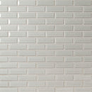 Dove gray beveled 12x12 glossy ceramic meshmounted mosaic wall tile  msi collection SMOT-PT-DG-2X6B product shot wall view 2