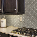 Dove gray diamond 12.28x12.8 glazed ceramic meshmounted mosaic tile  msi collection SMOT-PT-DG-DIAMOND room shot kitchen view