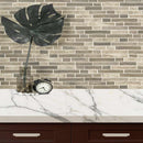 Driftwood interlocking 11.81 in x 11.81 in glass meshmounted mosaic tile SMOT-GLSIL-DRIFT6MM product shot wall view 3