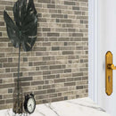 Driftwood interlocking 11.81 in x 11.81 in glass meshmounted mosaic tile SMOT-GLSIL-DRIFT6MM product shot wall view 4