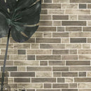 Driftwood interlocking 11.81 in x 11.81 in glass meshmounted mosaic tile SMOT-GLSIL-DRIFT6MM product shot wall view 5