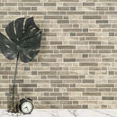 Driftwood interlocking 11.81 in x 11.81 in glass meshmounted mosaic tile SMOT-GLSIL-DRIFT6MM product shot wall view