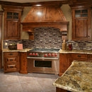 Durango cream 18 in x 18 in honed travertine floor and wall tile CDURANGO1818H product shot ktichen view